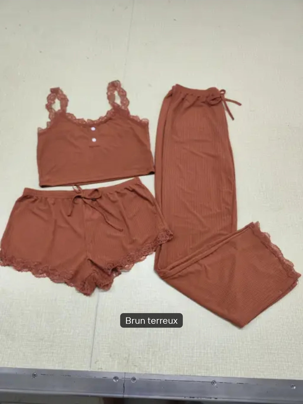 Ensemble Nuit 3 Pièces Femme — Loungewear Confort & Élégance