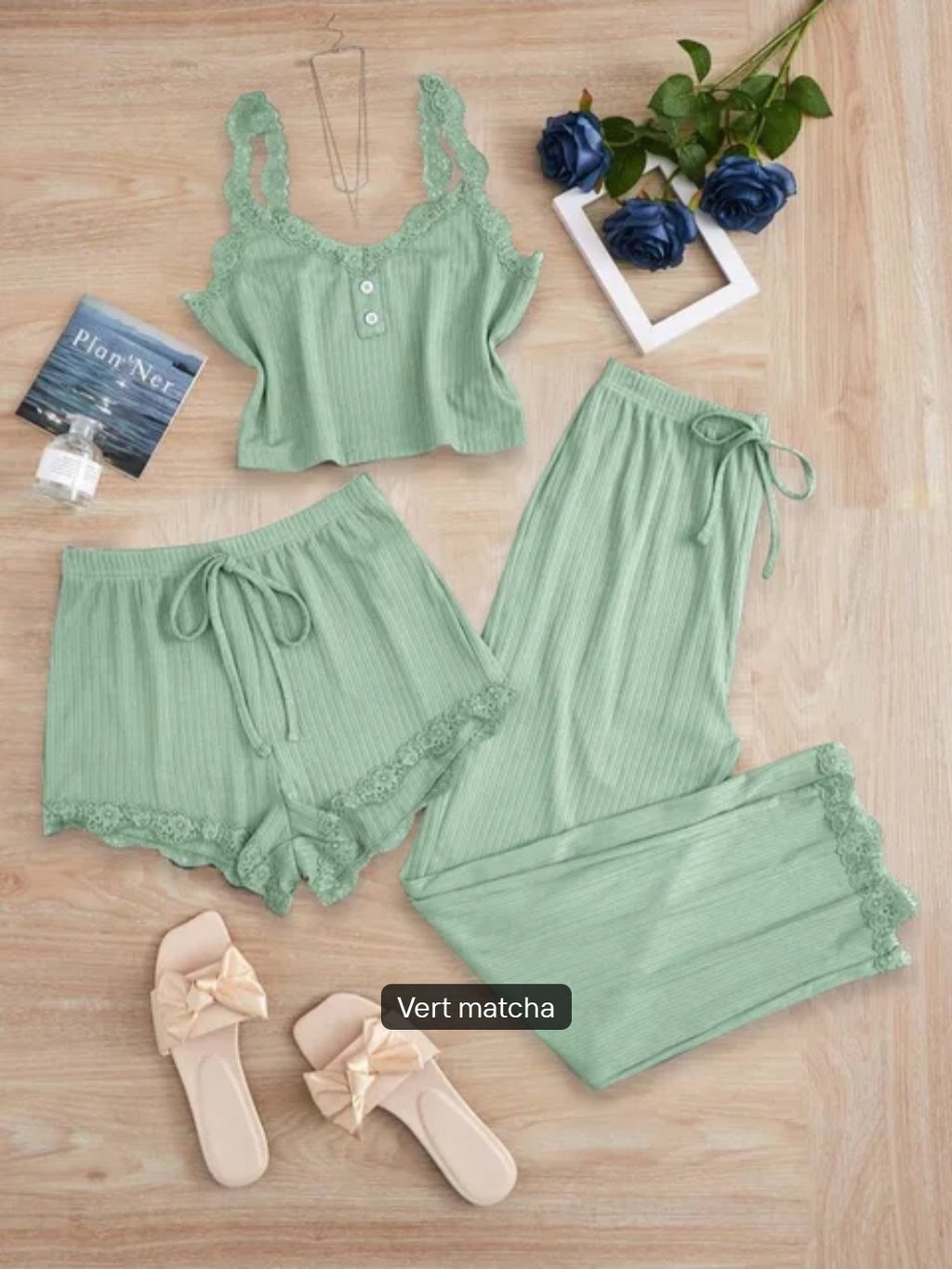 Ensemble Nuit 3 Pièces Femme — Loungewear Confort & Élégance