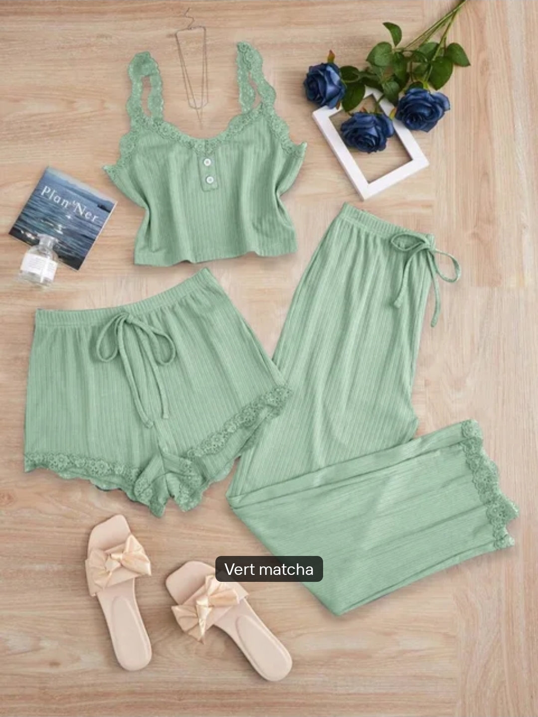 Ensemble Nuit 3 Pièces Femme — Loungewear Confort & Élégance