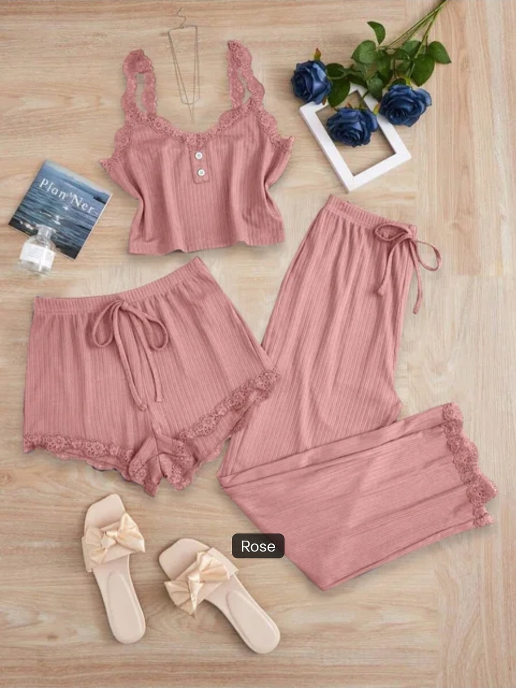 Ensemble Nuit 3 Pièces Femme — Loungewear Confort & Élégance