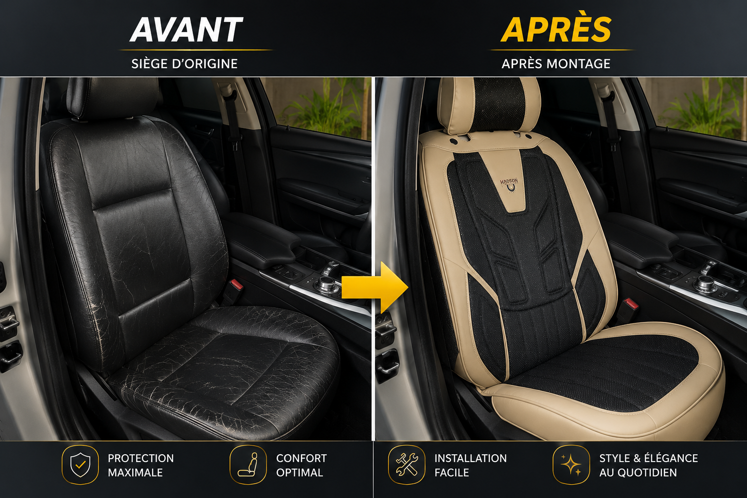 Coussin de Siège Voiture en Cuir – Confort & Style Premium