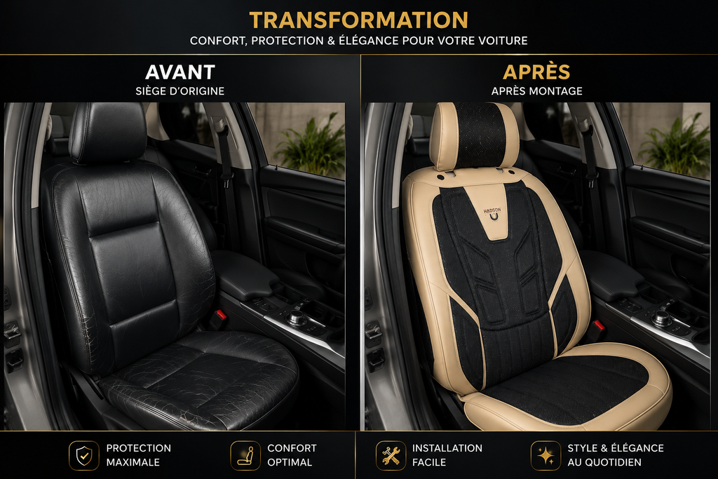 Coussin de Siège Voiture en Cuir – Confort & Style Premium